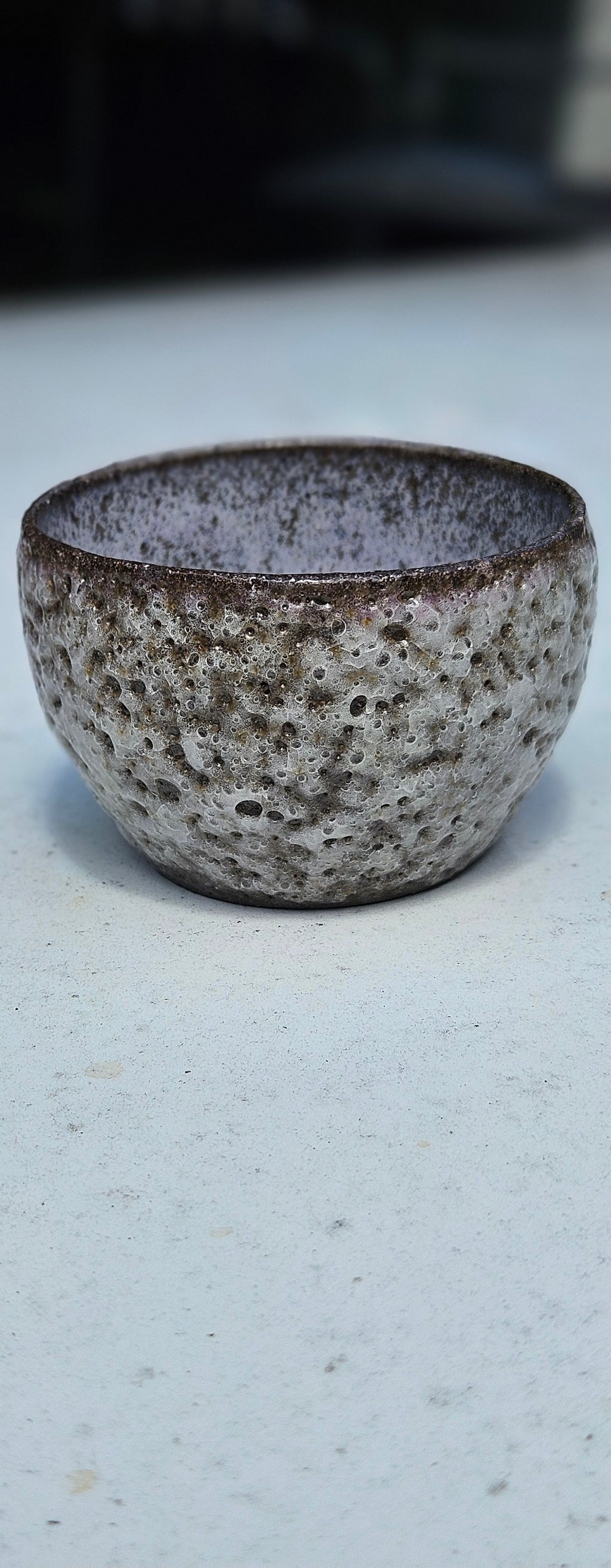 Moon crater Teacup and Bowl 3 piece set